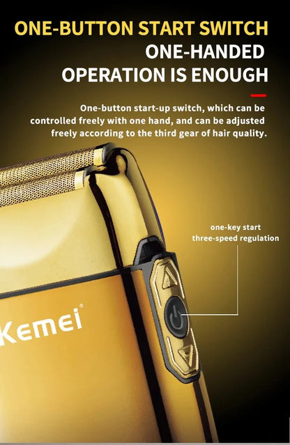 Kemei Hair Trimmer – Electric Razor & Foil Shavers, Professional Beard Trimmer for Men, Grooming Kit & Barber Clippers