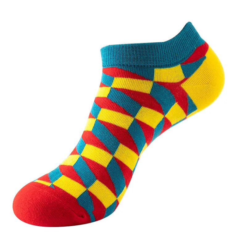 Combed Cotton Ankle Socks for Men & Women - Funny Beer, Fruit & Food Novelty Low Cut Socks (EU 38-43)