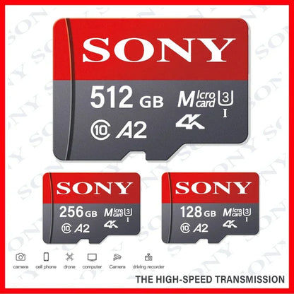 SONY 1024GB Micro SD Card – Class 10 High-Speed A2 TF Flash Memory for Xiaomi, Camera, Phone & Drone, 4K Ultra-HD Video