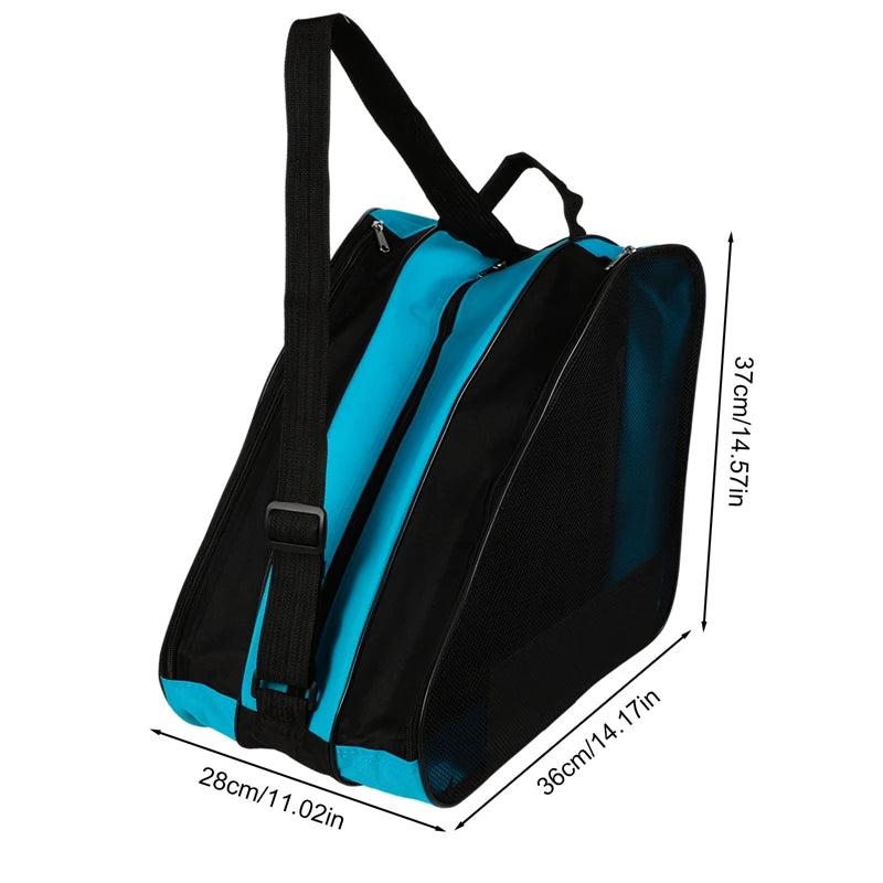 Portable Roller Skates Bag | Ice Skating Bag with Large Capacity | Breathable Kids Inline Skates Storage Bag