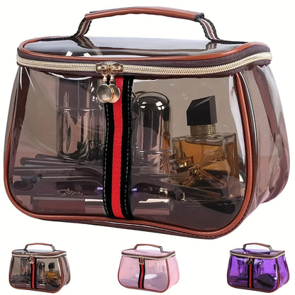 Transparent Makeup Bag - Waterproof Large Capacity Travel & Gym Toiletry Organizer