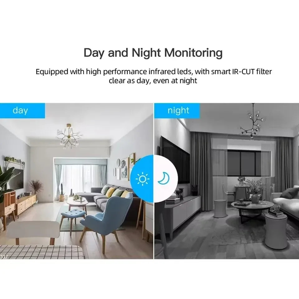 1080P Mini WiFi Camera - Battery Operated Wireless Security Cam with 360° Rotation Mobile Monitoring