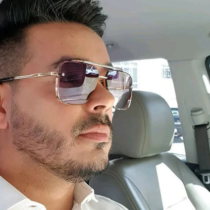 Classic Square Sunglasses — Vintage Metal UV400 Shades for Men & Women, Fashion Brand Design