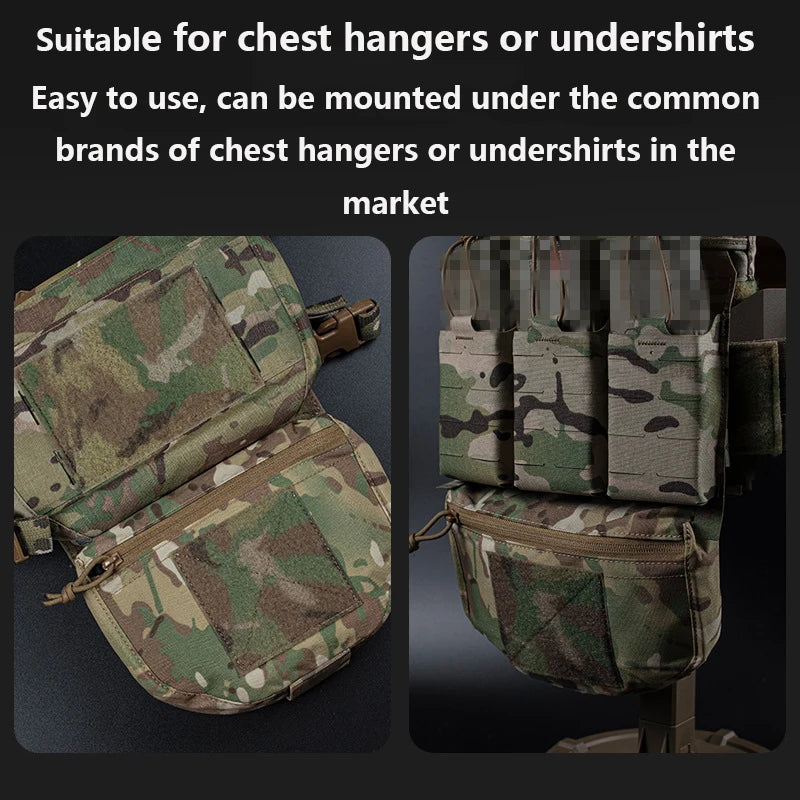 Outdoor Tactical JPC/CPC Vest – Large FC Sub-Pouch with Expanded Lower Belly MOLLE Tactical Chest Pouch