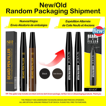 Waterproof Beard Filler Pen – Black Beard & Mustache Coloring Tool for Men, Hair Line Enhancer
