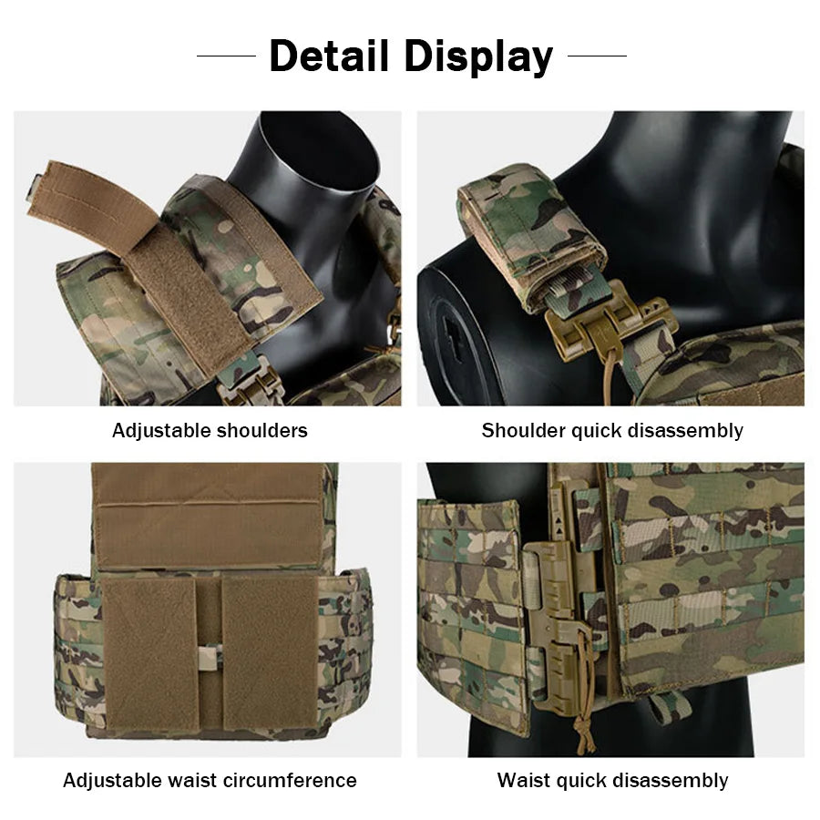 YAKEDA Quick-Disassembly Training Vest – Detachable, Expandable, Comfortable, Breathable, Wear & Tear-Resistant