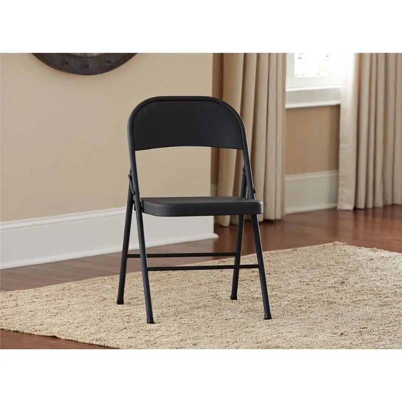 Mainstays 4-Pack Steel Folding Chairs – Beige Outdoor & Indoor Seating