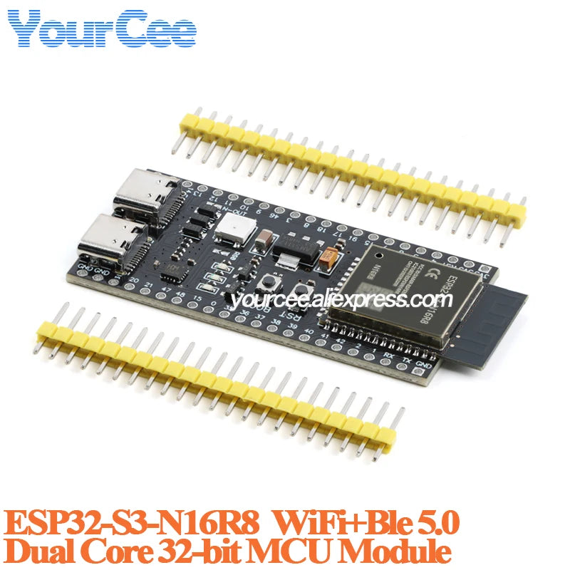 ESP32-S3 Dual Type-C Development Board - N16R8 N8R2 Core Module with Antenna Base for IoT Projects