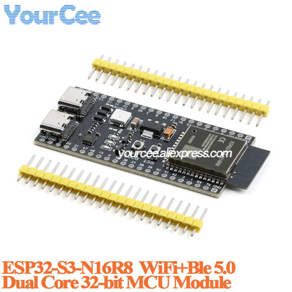 ESP32-S3 Dual Type-C Development Board - N16R8 N8R2 Core Module with Antenna Base for IoT Projects