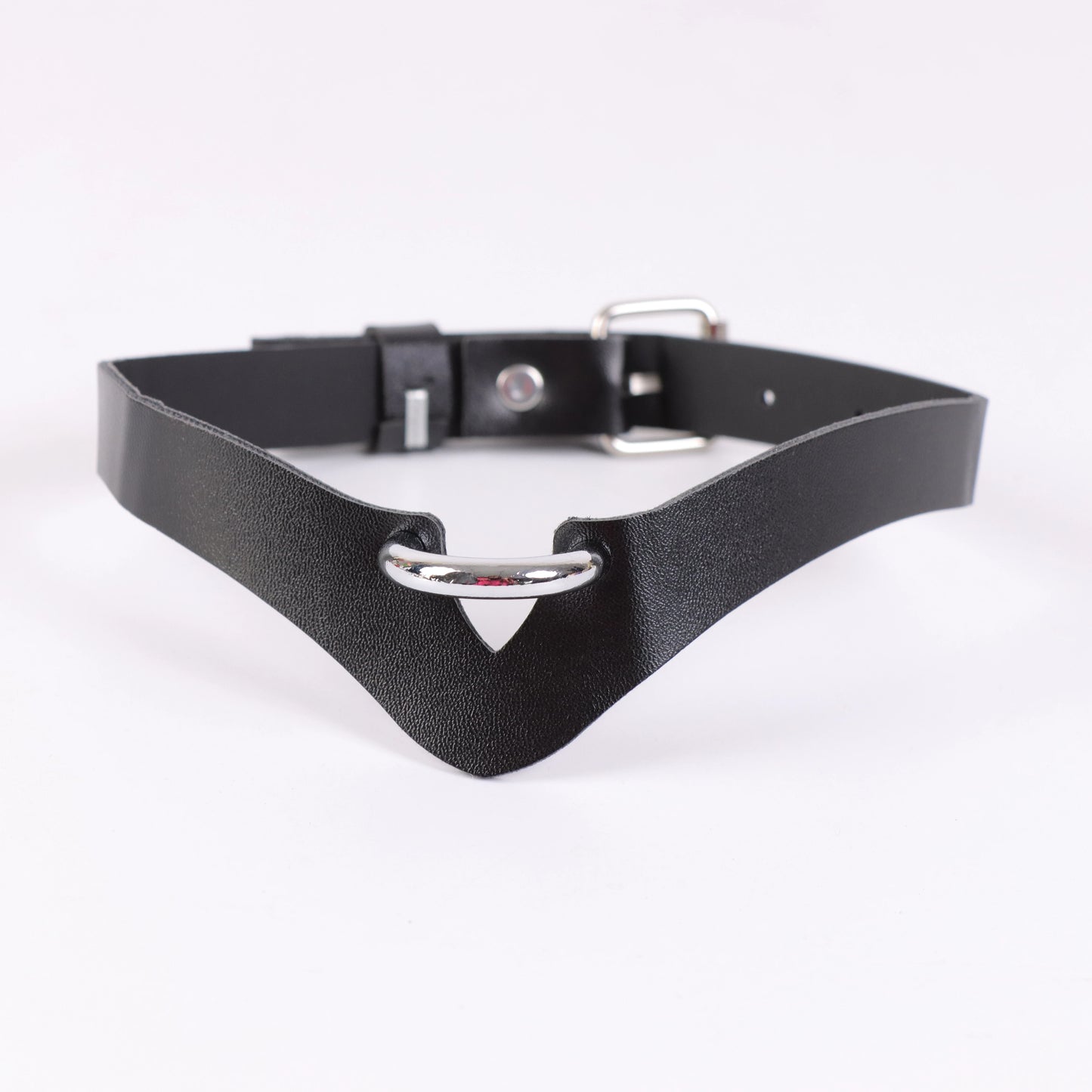 UYEE Harajuku PU Leather Punk Choker Necklace – Gothic Y2K Style Adjustable Collar Belt Pendant Jewelry for Men & Women