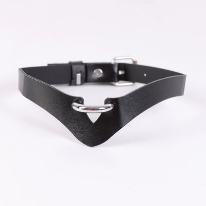 UYEE Harajuku PU Leather Punk Choker Necklace – Gothic Y2K Style Adjustable Collar Belt Pendant Jewelry for Men & Women