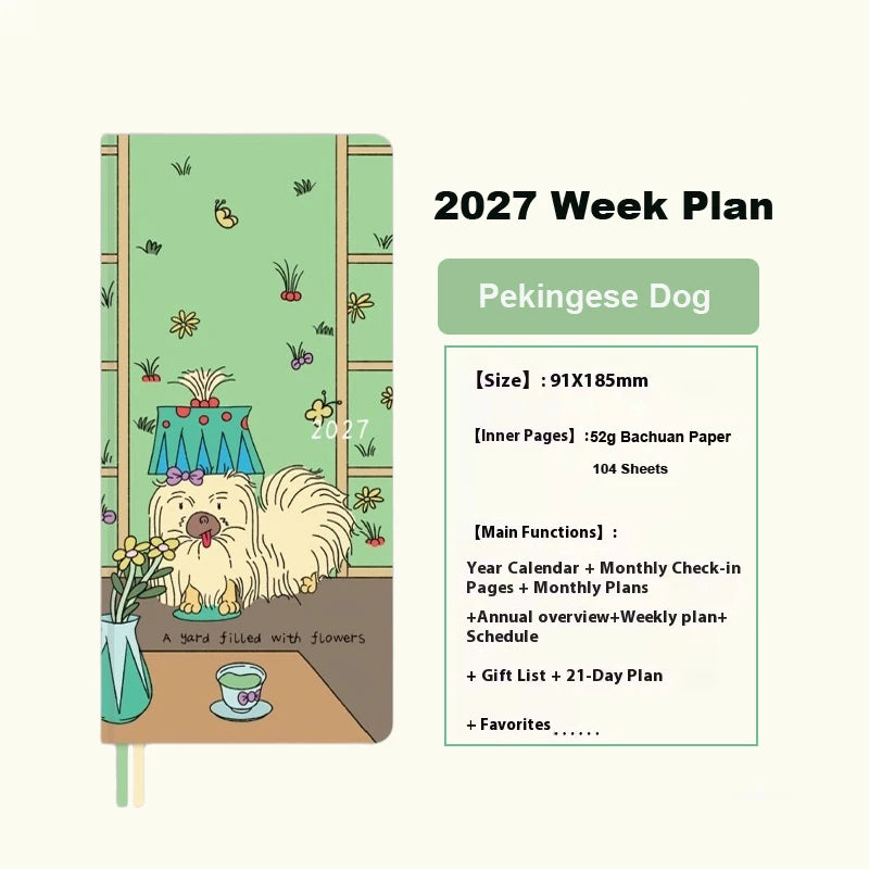2027 Pocket Weekly Planner Notebook - Compact Schedule Organizer for Daily Planning & Productivity