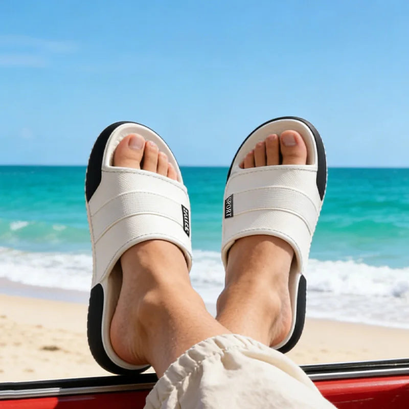 Men's Lightweight EVA Slippers - Soft Non-Slip Indoor Home, Shower & Beach Slides