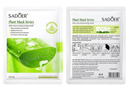 8PCS Natural Plant Facial Masks – Korean Skincare Hydrating, Moisturizing & Firming Face Care Set