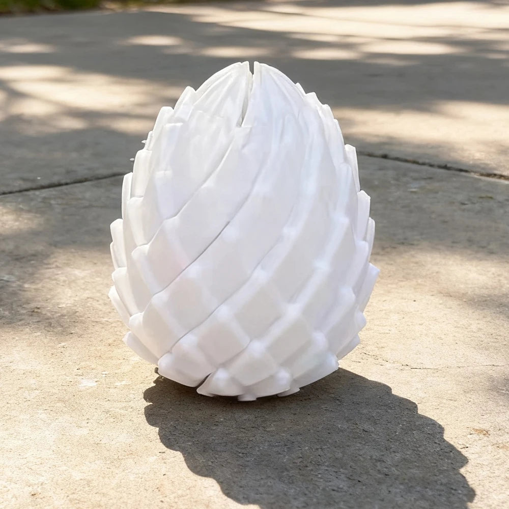 3D Printed Dragon Egg Stress Relief Toy - Deformable Twist Desk Ornament