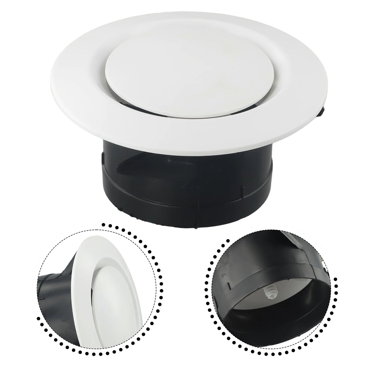 75-200mm ABS Ceiling Air Vent Grille – Adjustable Hot Air Diffuser Cover for Home Improvement