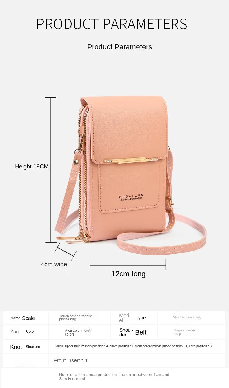 Crazy Bag Women's Fashion Touch Screen Lock Cell Phone Bag – Mobile Phone & Card Holder Crossbody Shoulder Bag