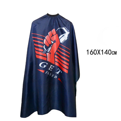 Retro Hairdressing Cape – Waterproof Patterned Salon Barber Gown, Professional Hair Stylist Cutting Apron