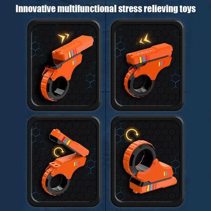 Rotary Finger Sliders Fidget Toy – Office Pressure Relief, 3D Printed Ratchet Finger Fidget with Textured Fingertip