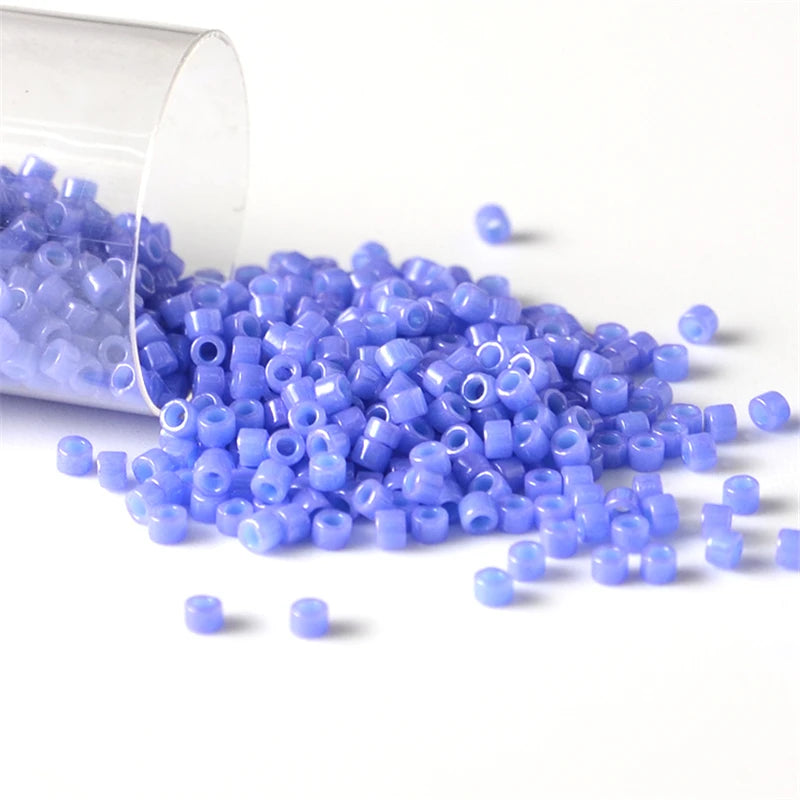 Miyuki Delica 11/0 Seed Beads - Glazed Luster Glass Beads for DIY Jewelry Making