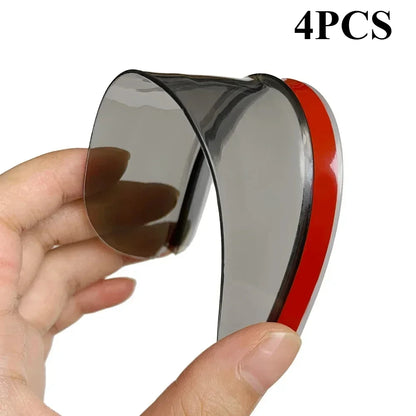 2/4PCS Carbon Fiber Rearview Mirror Rain Shield - Flexible Side Mirror Rain Cover & Protector for Cars