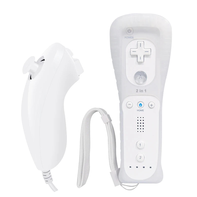 Nintendo Wii Remote and Nunchuk Controller with Motion Plus – Compatible Gamepad for Wii Console