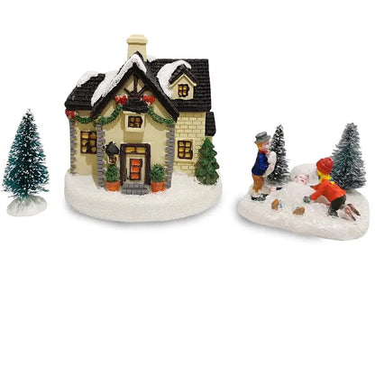 Christmas Village Set Accessories – Collectible Figurines for Kids, Home, Fireplace & Holiday Decoration