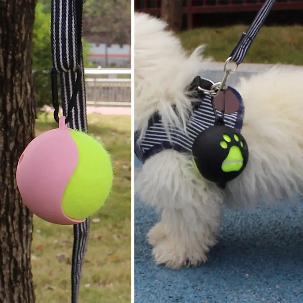 Hands-Free Tennis Ball Holder with Hook - Lightweight, Easy Installation Dog Leash Attachment - Pet Ball Cover Holder, Pet Supplies