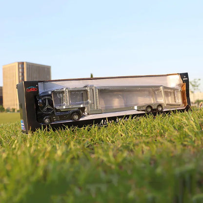 1:50 Large Diecast Alloy Truck Model – Pull-Back Container Toy with Sound & Light for Boys’ Gifts