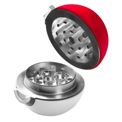 3-Layer Herb Grinder - Sharp Metal Teeth Tobacco Crusher with Pokeball Design Smoking Accessory