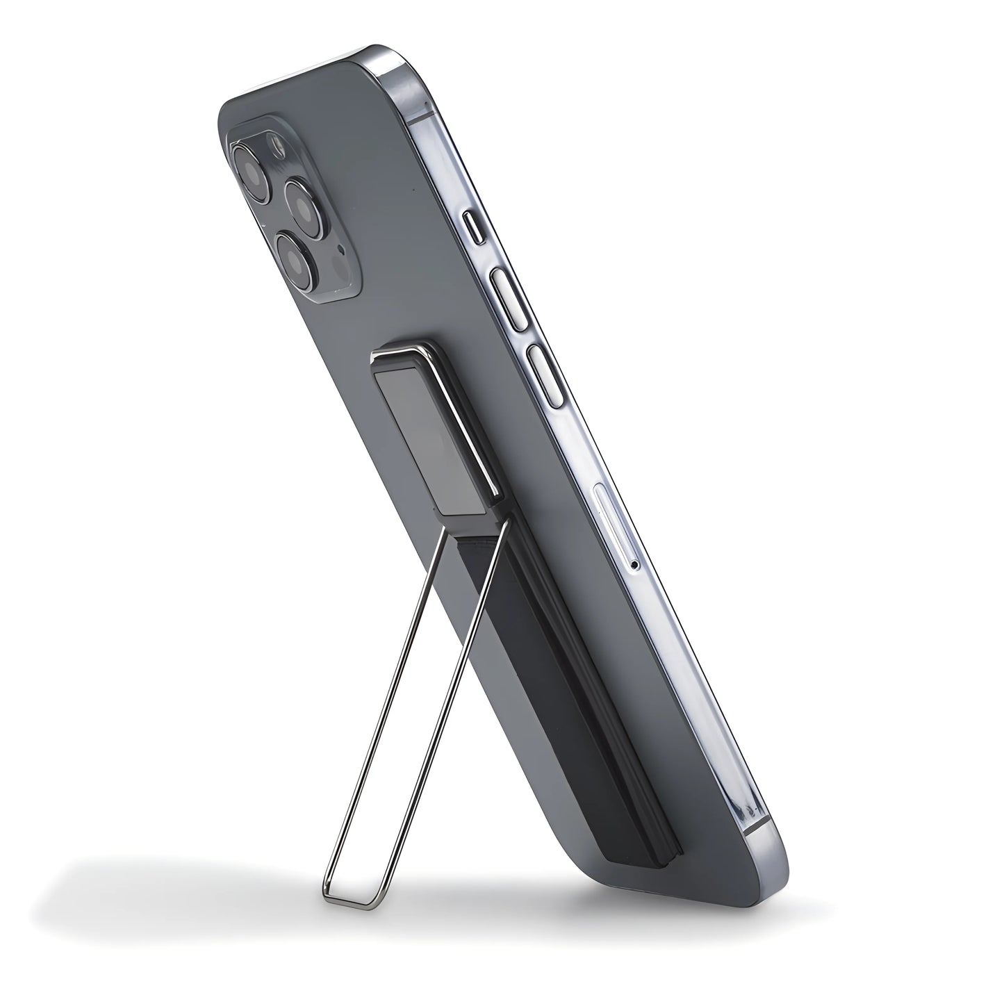 Non-Slip Mobile Phone Hand Strap with Stand - Braided Elastic, Magnetic Desktop Paste, Horizontal and Vertical Use for Men and Women