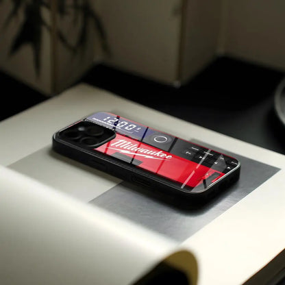 M-Milwaukees Logo Animation Glass Phone Case - Protective Cover for iPhone & Samsung Galaxy Models