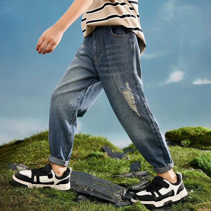 Kids Boys Skinny Jeans - Classic Denim Casual Pants for Ages 5-13