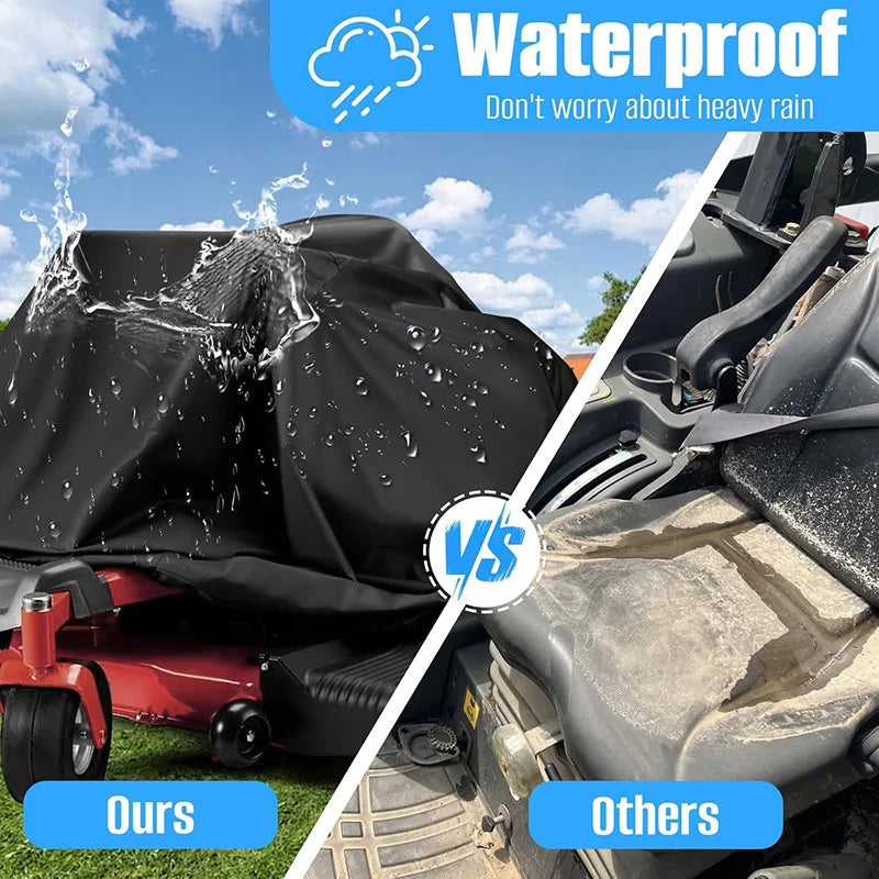 Universal Lawn Mower Cover - Waterproof, UV-Resistant Rainproof Dustproof Outdoor Tractor Protection Cover