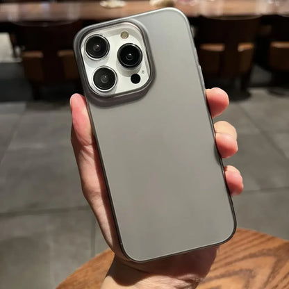 Ultra-Thin Matte iPhone Case - Translucent Clear Hard PC Shockproof Slim Back Cover for iPhone 12–17 Pro Max & Plus Models