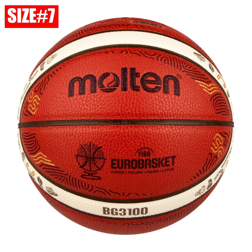 2025 Molten Basketball — Official Size 5/6/7 PU Indoor & Outdoor Ball for Men, Training, Match & Team Games