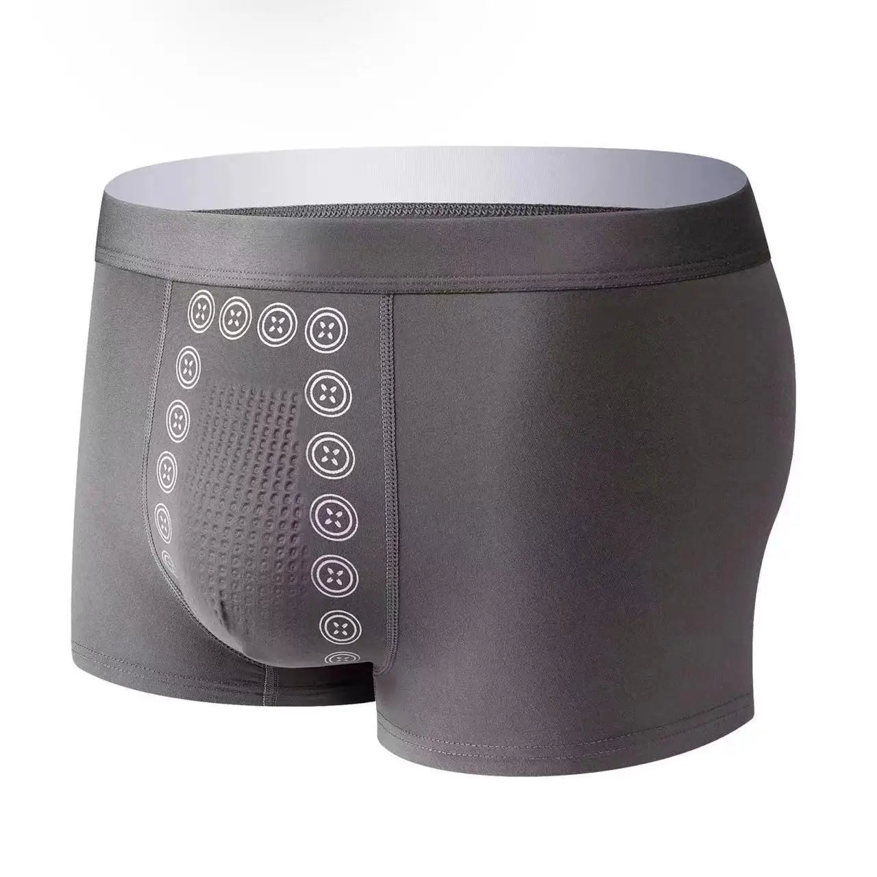 Breathable Magnetic Therapy Men’s Underwear – Polyester Fiber Long-Lasting Boxer Briefs for Male Support, Tightening & Delay