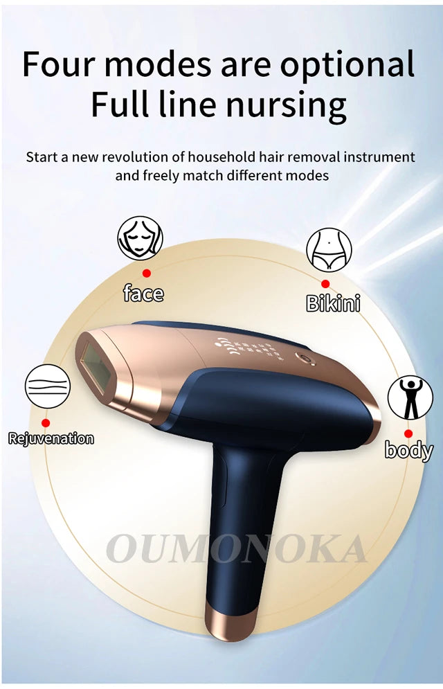 Body Bikini IPL Hair Removal Device — 999,999 Flashes Permanent Painless Laser Epilator for Women, Home Use