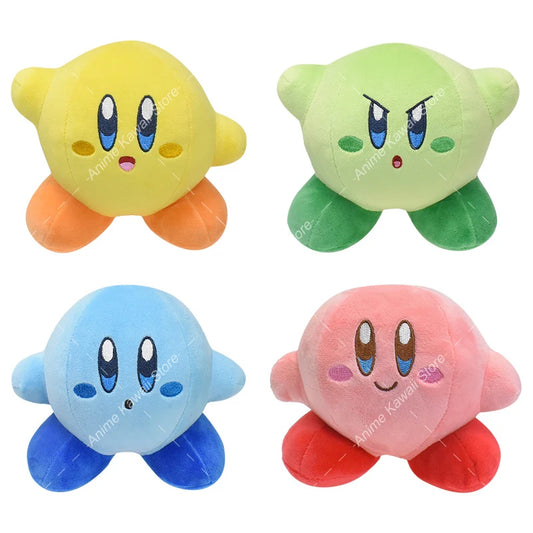 4 Styles Kirby Plush Doll – Pink, Yellow & Green Anime Stuffed Toy for Kids’ Christmas & Birthday Gifts
