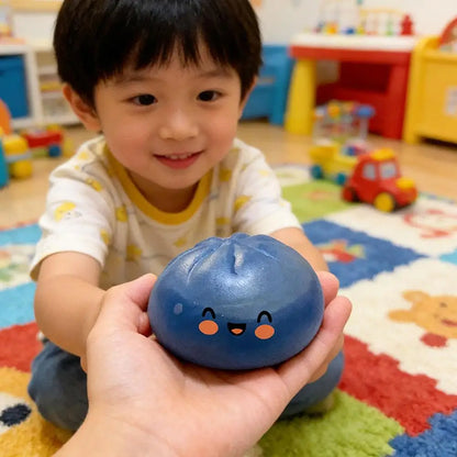 Realistic Giant Dumpling Squishy Toy – Soft TPR Bamboo Steamer Fidget Stress Relief & Creative Gift