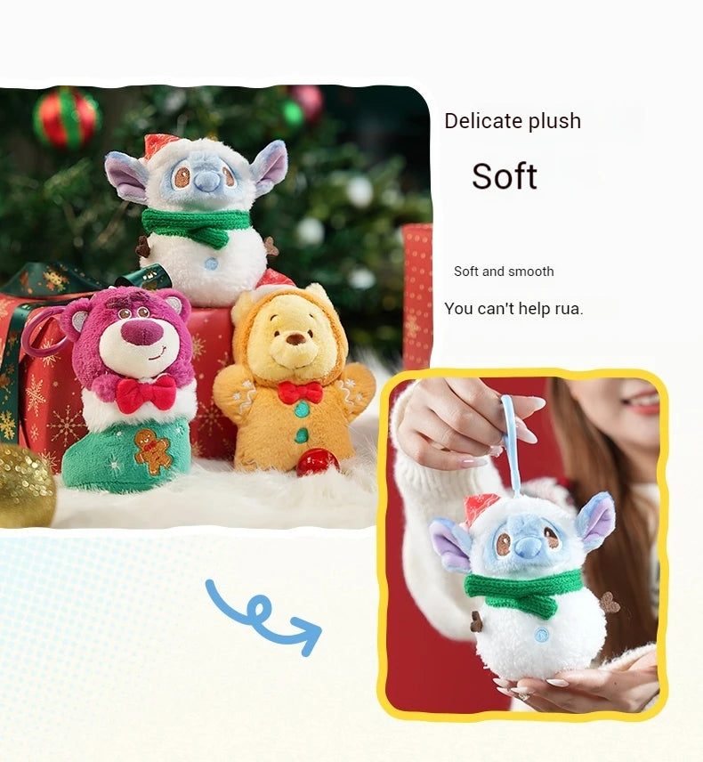 Cute Christmas Plush Keychain – Cartoon Doll Pendant for Backpack & Gifts