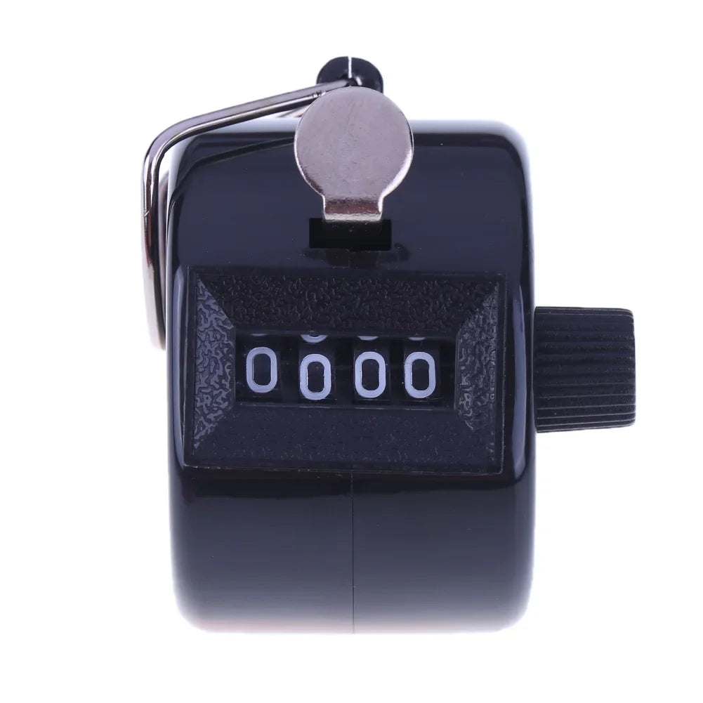 Handheld 4-Digit Tally Counter – Mechanical Manual Palm Clicker for Number Counting, Assorted Colors