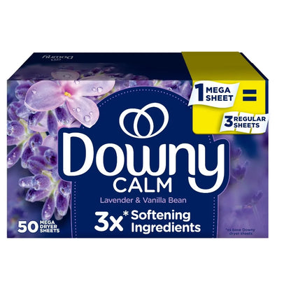Lavender Vanilla Dryer Sheets - 50 Count Softening, Anti-Static Laundry Fragrance Sheets