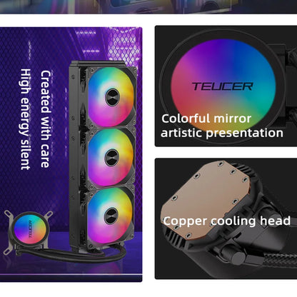 TEUCER AF-120 RGB Water Cooler — 120mm CPU Radiator with Fan for Intel 2011/1700/155X & AMD AM4/AM5