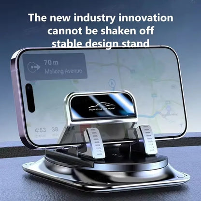Anti-Slip Dashboard Phone Holder - 360° Rotating Universal Car Mount for GPS Navigation and Smartphones
