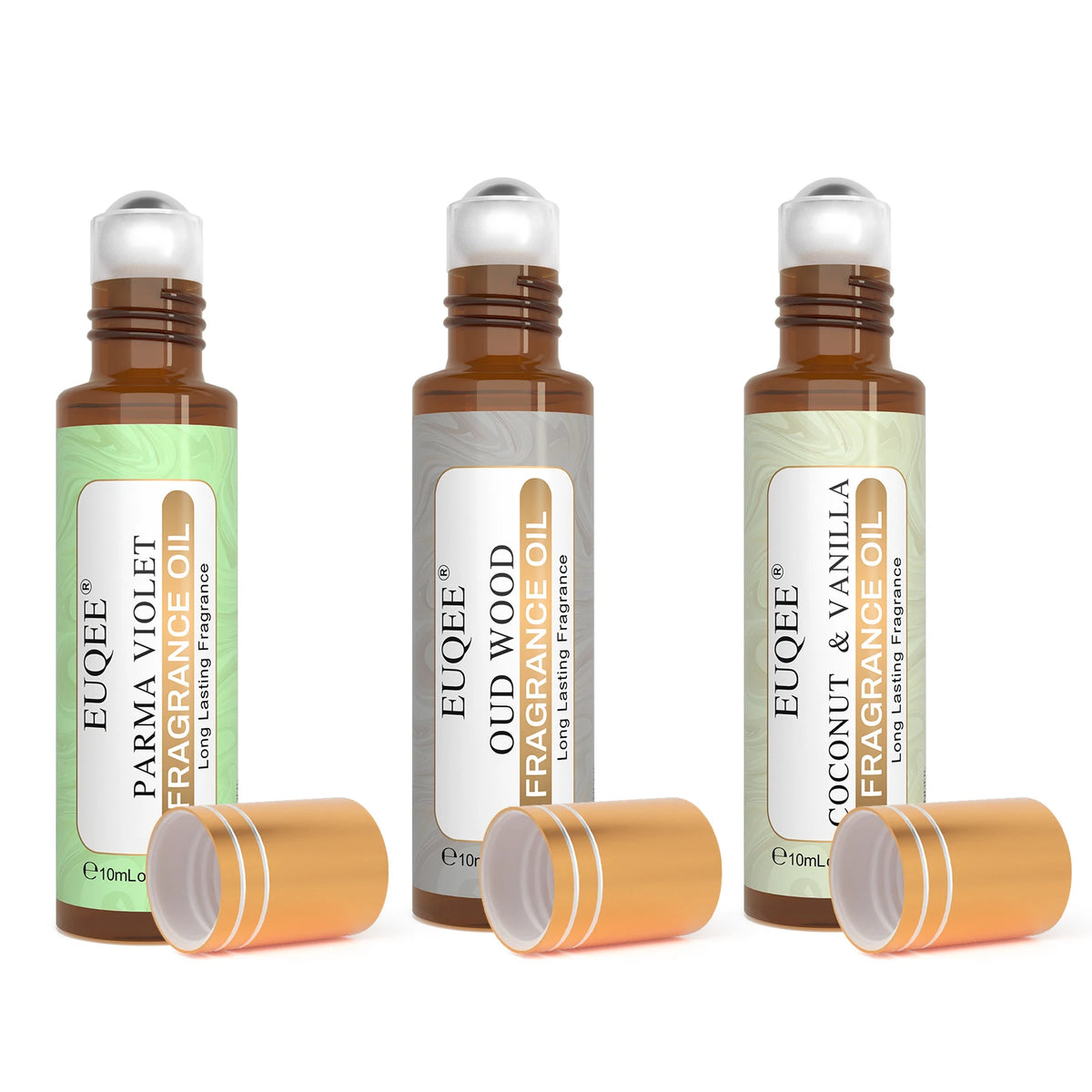 EUQEE 10ml Women's Roller Fragrance Oil - Coconut, Vanilla & Floral Aroma Scent Oil
