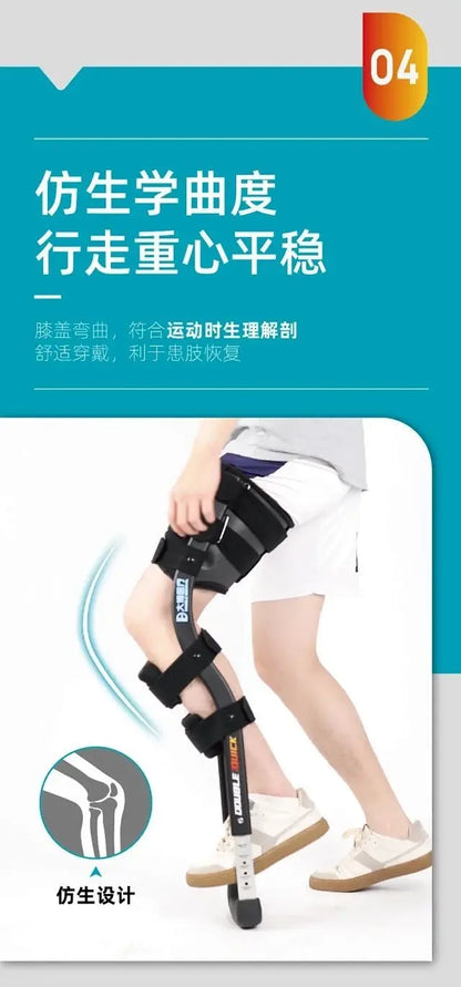 Rehabilitation Mobility Aid – Knee Walker Single-Leg Telescoping Hands-Free Assisted Walking Crutch Stick