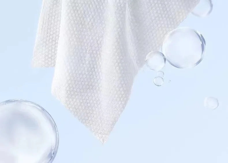 Extra Thick Disposable Facial Towels - Gentle & Absorbent Cotton Makeup Remover Wipes