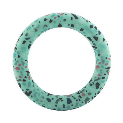 Kovict Silicone Ring Pendant Blanks - 65mm Round Printed Rings for DIY Jewelry & Craft Making