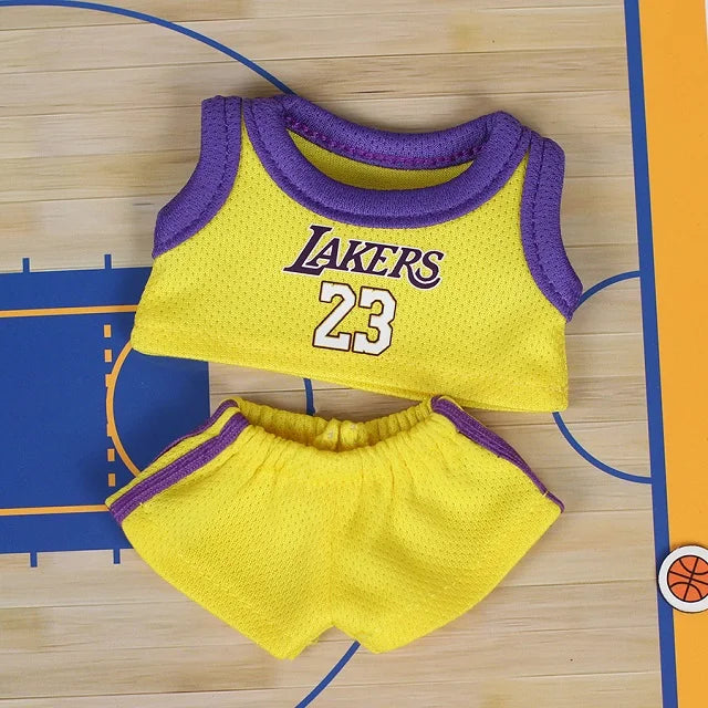 17cm Mini Plush Doll Clothing - Basketball Player Outfit for Idol Dolls & Accessories